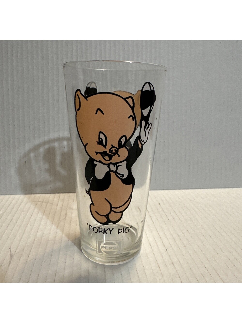 Vintage Pepsi 1973 Porky Pig Glass Collector Series Warner Bros Looney Tunes